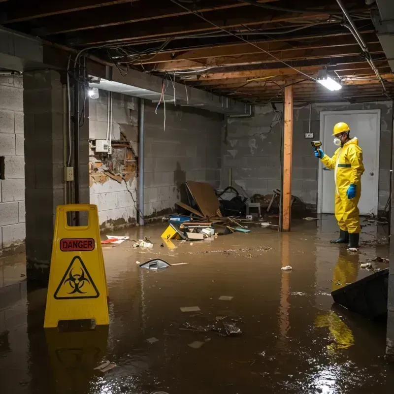 Flooded Basement Electrical Hazard in Fords, NJ Property